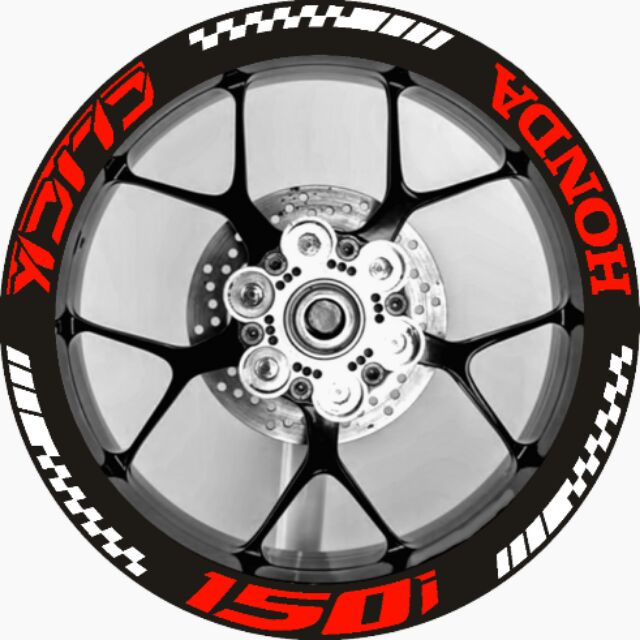 HONDA CLICK 150i MAG/RIM DECALS/STICKER (pair wheels) | Shopee Philippines