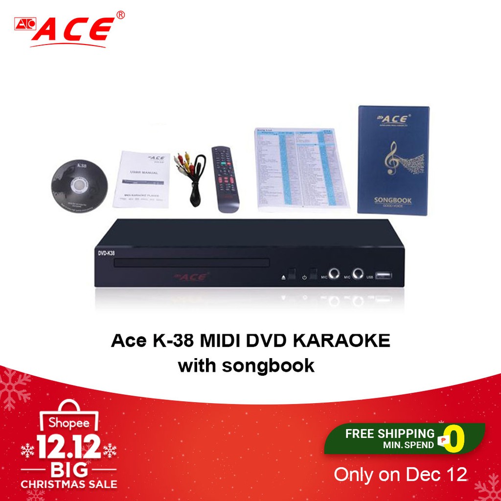 Ace K38 MIDI DVD KARAOKE with songbook Shopee Philippines