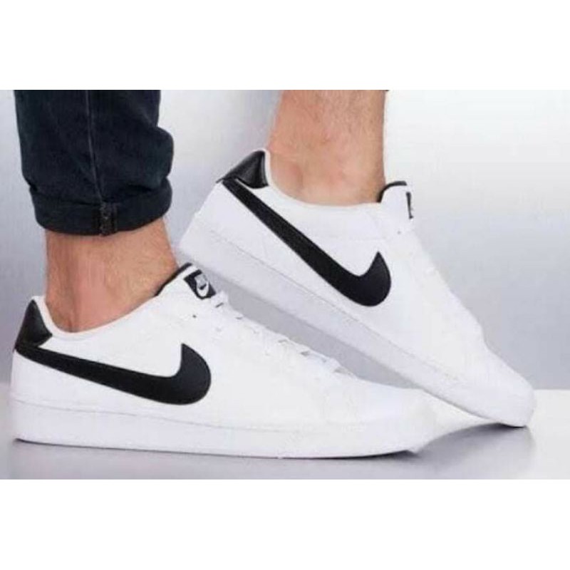  SHOES SNEAKERS NIKE COURT MAJESTIC LEATHER MEN 574236-100 -  WHITE/BLACK - 7.5