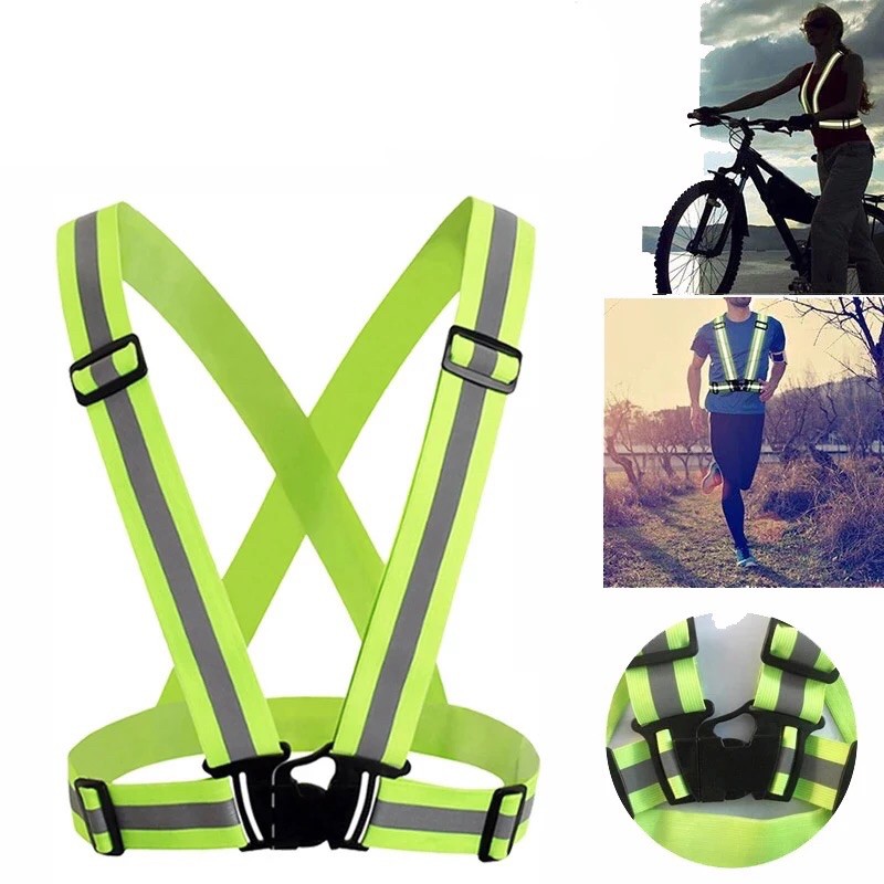 High Visibility Lightning Reflective Safety Strap Vest Belt | Shopee ...