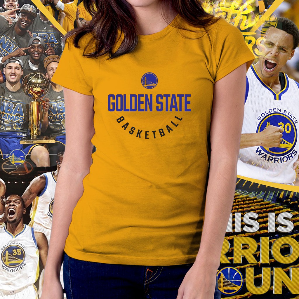 Ladies golden store state warriors shirt