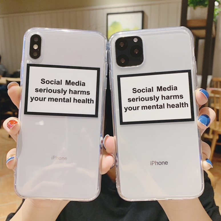 Social media seriously harms your mental on sale health phone case