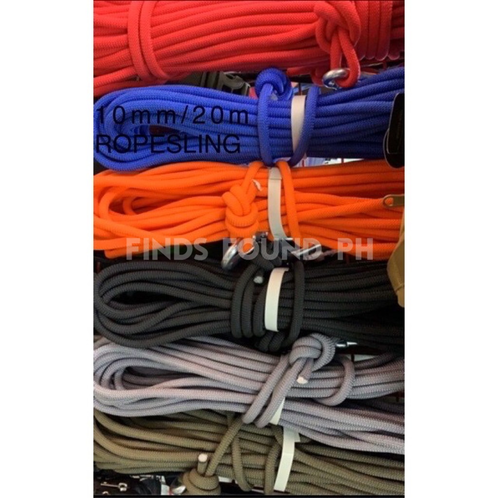 [XINDA] 10mm 20meters Outdoor Safety Rope w/ Two Carabiners for Rock ...