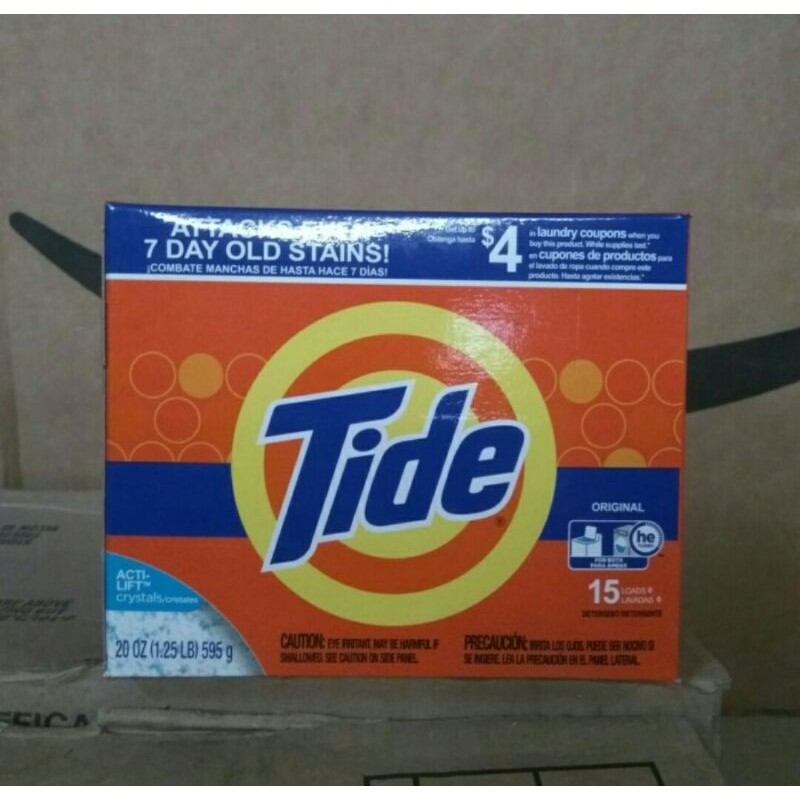 Tide Det Powder He Original Scent 20oz (595gr) | Shopee Philippines