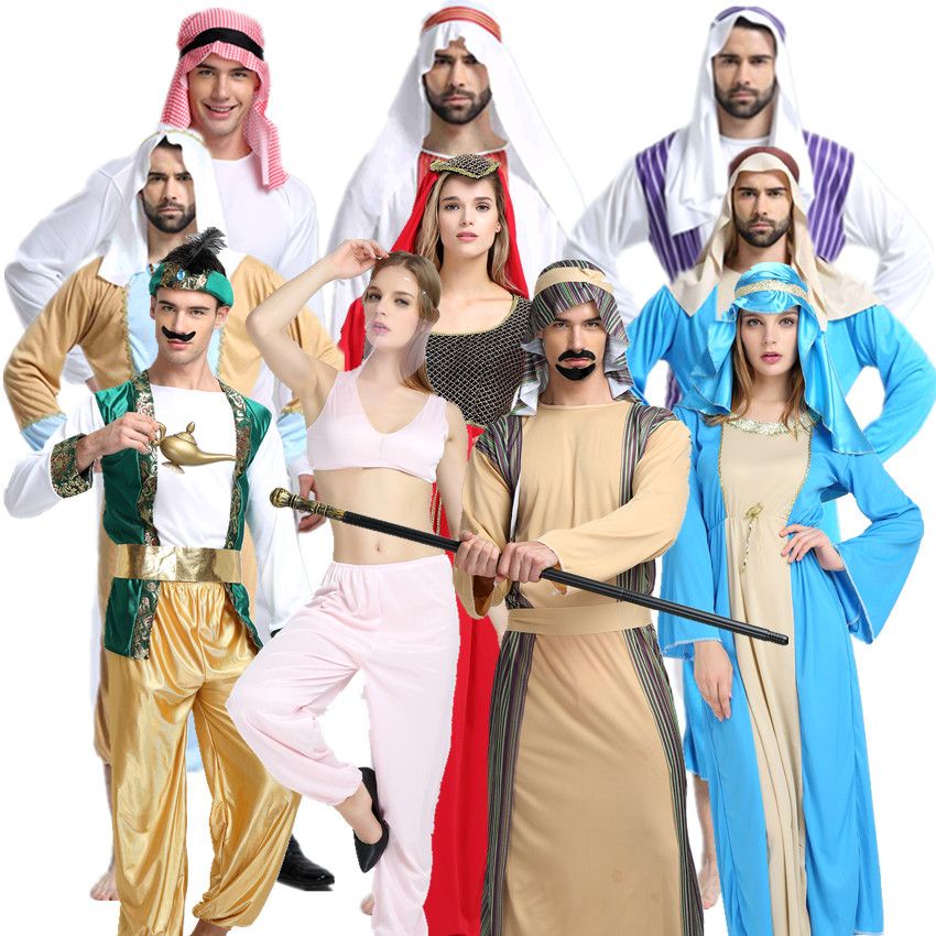 Halloween Arab Costume Adult Men Women cos Masquerade Middle East ...