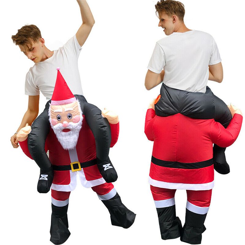 Christmas Inflatable Costume Santa Claus Ride On Adults Outfit Cosplay