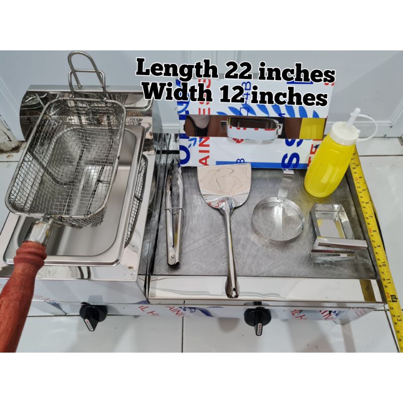 COD! Burger Grill with Deep Fryer 12x14, COD, Gas type Shopee Philippines