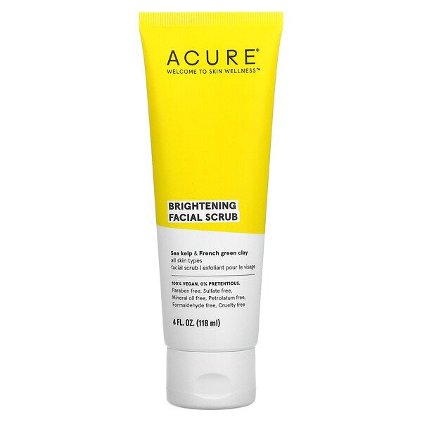 Acure, Brightening Facial Scrub, 4 Fl Oz (118 Ml) 