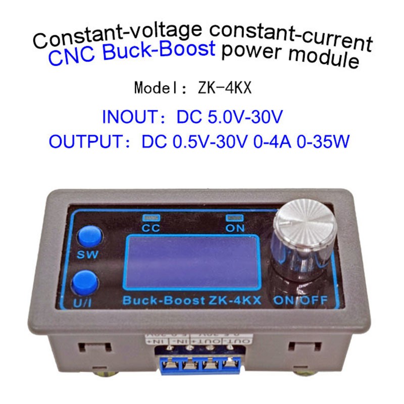 Module Convertisseur Buck-Boost DC ZK-4KX Réglable 0.5-30V 4A - Pour Alimentation Labo/bricolage