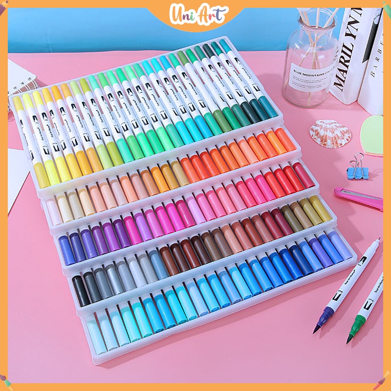 Uni Art Watercolor Brush Pen Dual Tip Brush Marker Pens Fineliner Pens