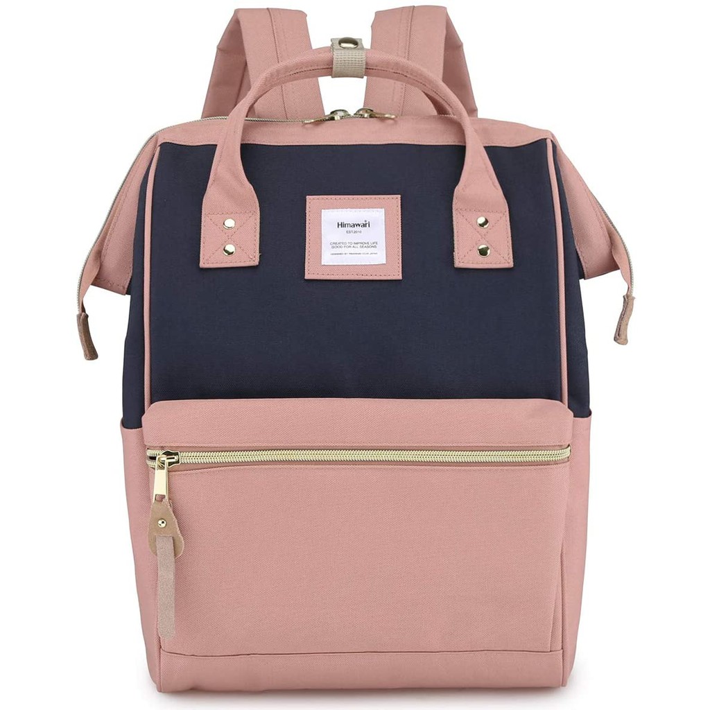 Himawari Holly Daze 15 Laptop Backpack (900109) Cute Pink Navy