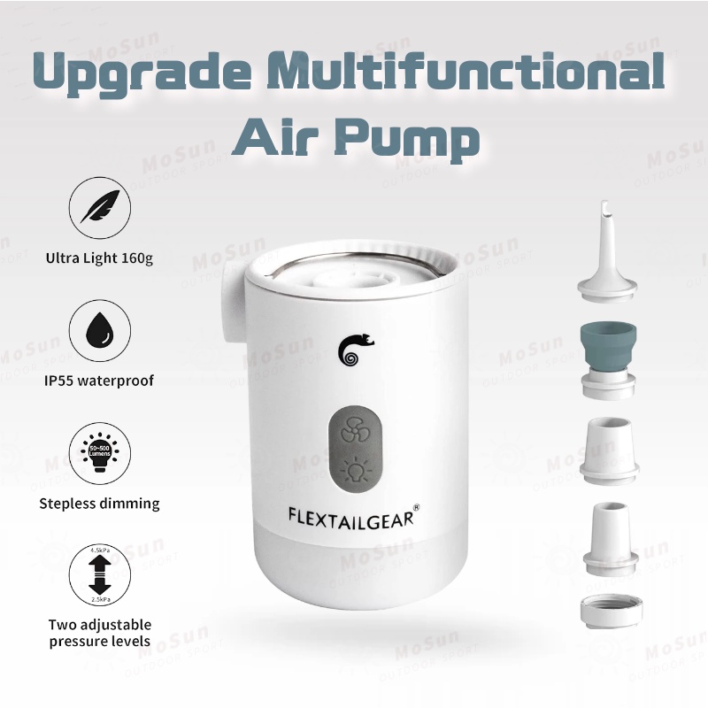 FLEXTAILGEAR Portable Air Pump Camping Equipment Compressor Inflator