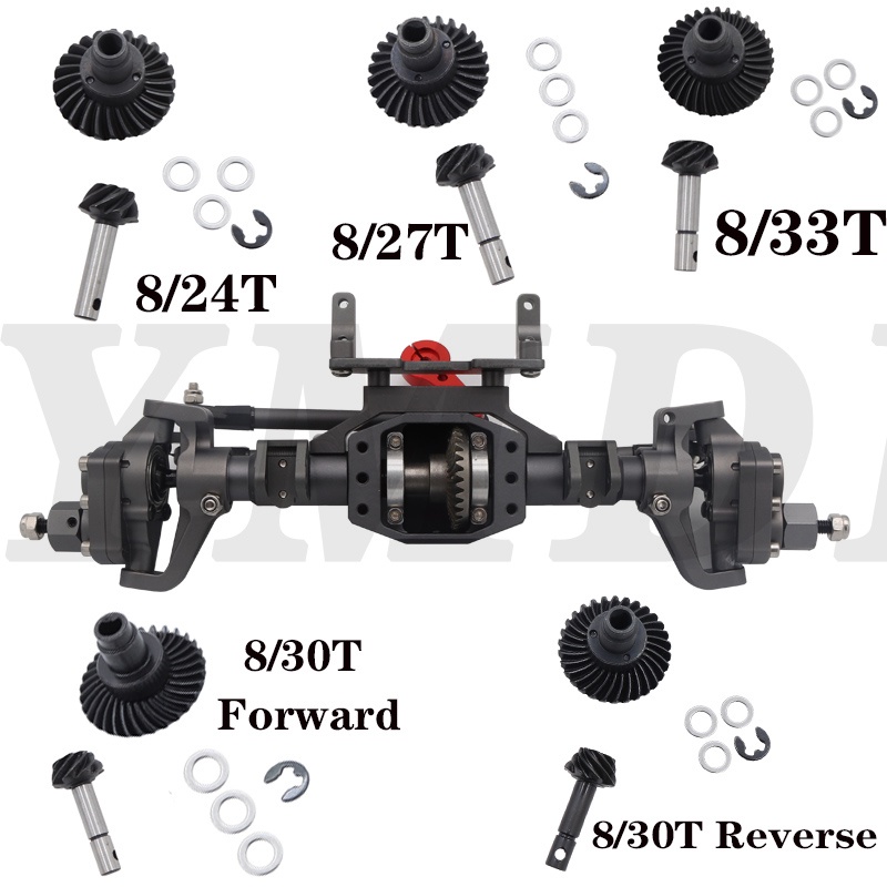 8T 24T/27T/30T/33T Steel Helical Bevel Axle Gear for 1/10 RC Crawler ...
