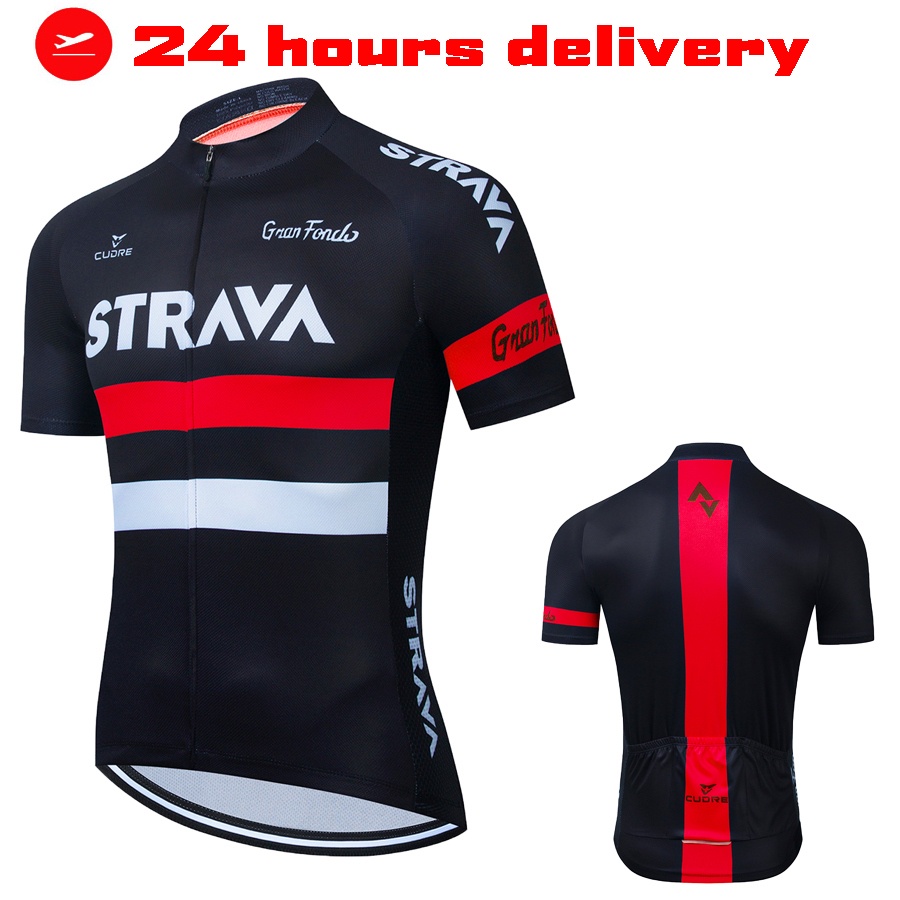 STRAVA New 2022 Team Summer Cycling Jersey Bike Clothing Cycle Bicycle ...