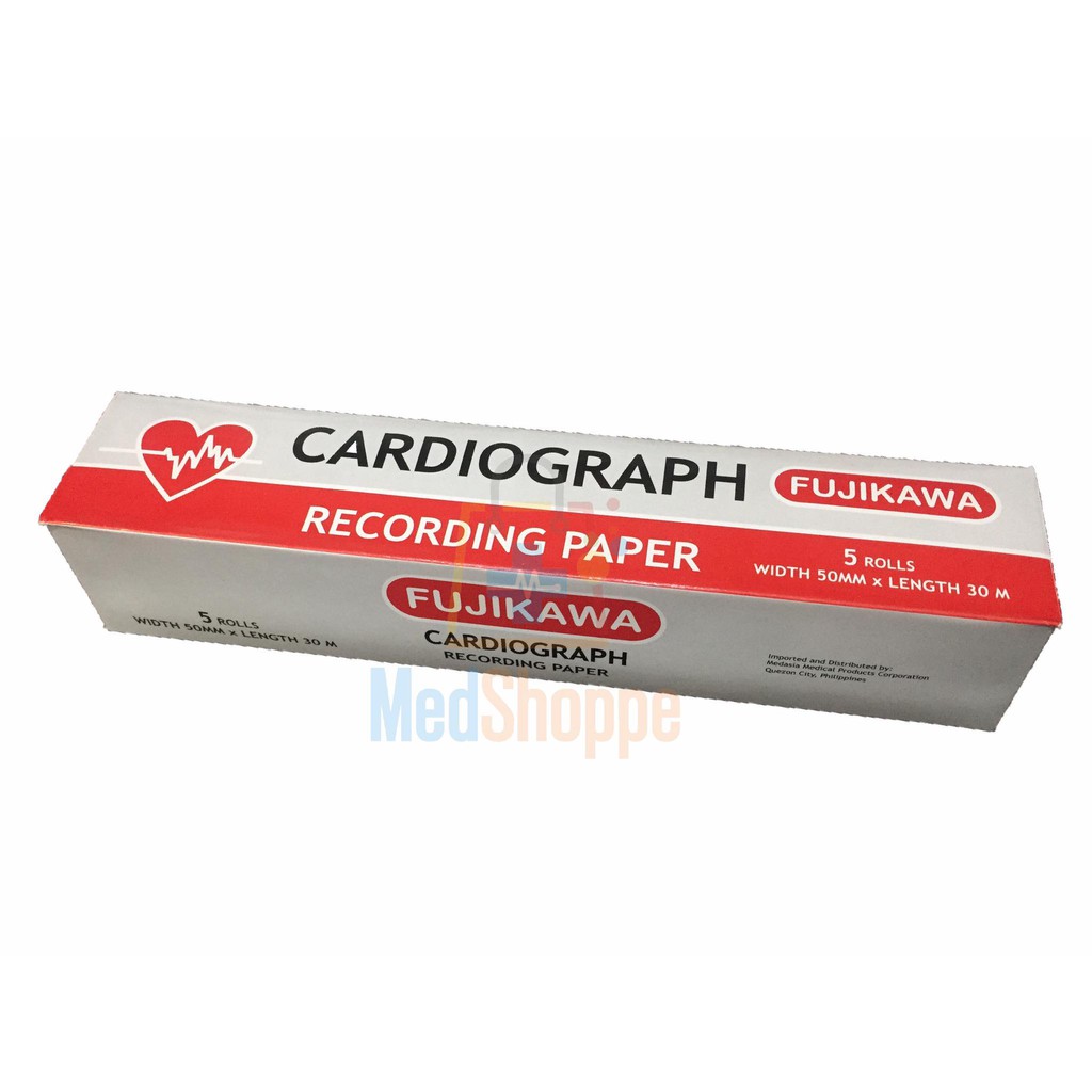 FUJIKAWA ECG PAPER 50MMx30M/CARDIOGRAPH RECORDING PAPER | Shopee ...