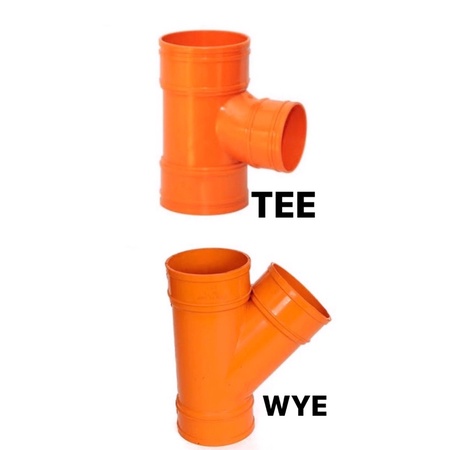 PVC ORANGE FITTINGS (WYE & TEE) | Shopee Philippines