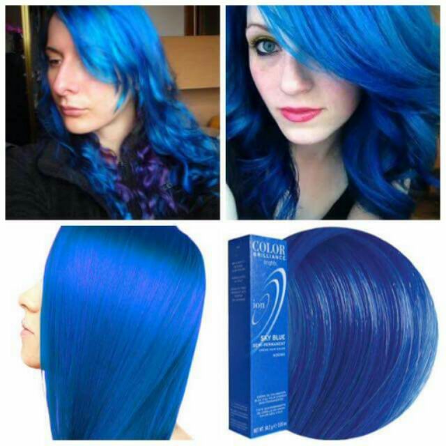 SKY BLUE Ion Color Brilliance Semi Permanent Hair Color | Shopee ...
