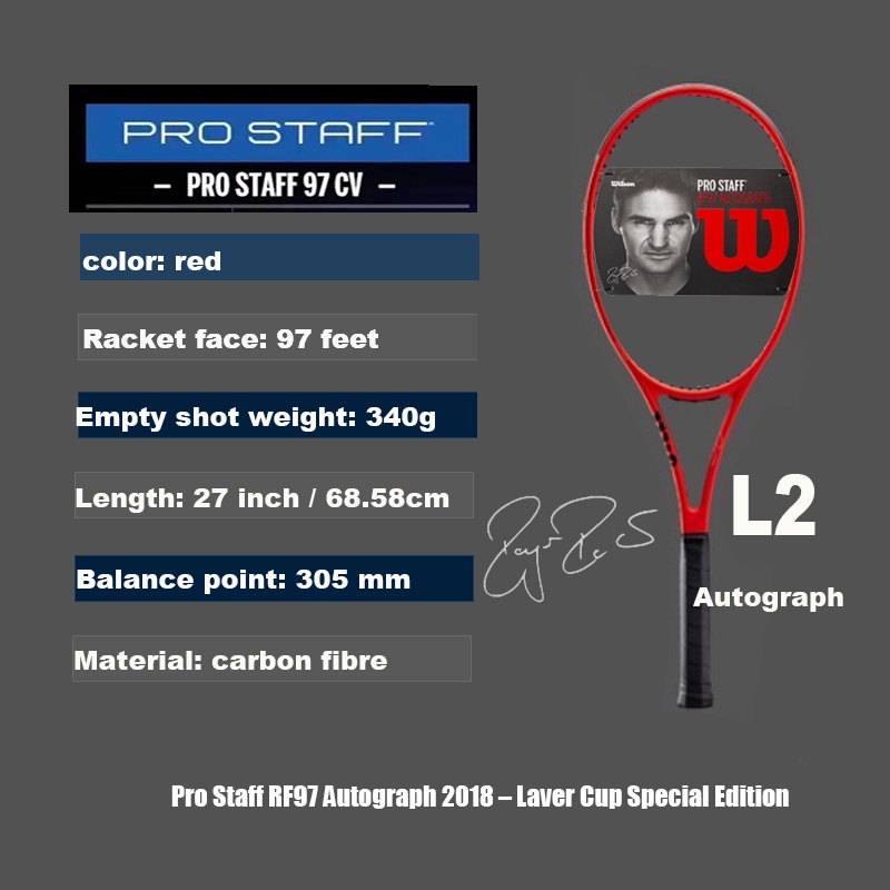 Wilson High End Customization L2/L3 Grip Tennis Racket Professional