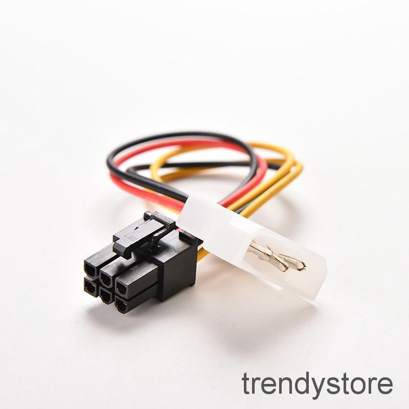 PCIE Graphic Card Power Connector Cable Adapter single4Pin to 6Pin