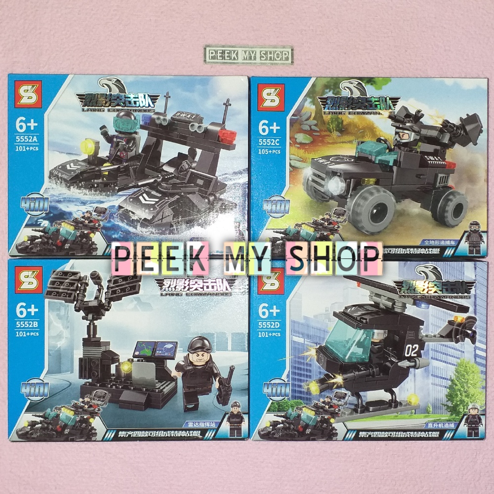 Military Army Soldiers Laing Commandos Warships SY 5552 Minifigures ...