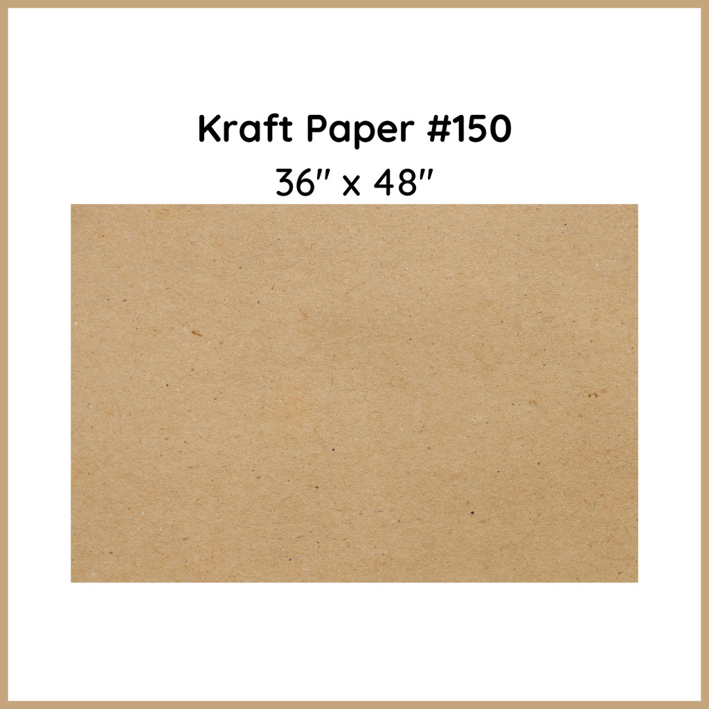 Kraft Paper 150 125gsm 36x48 Inches Brown Wrapping Paper Shopee Philippines 6763