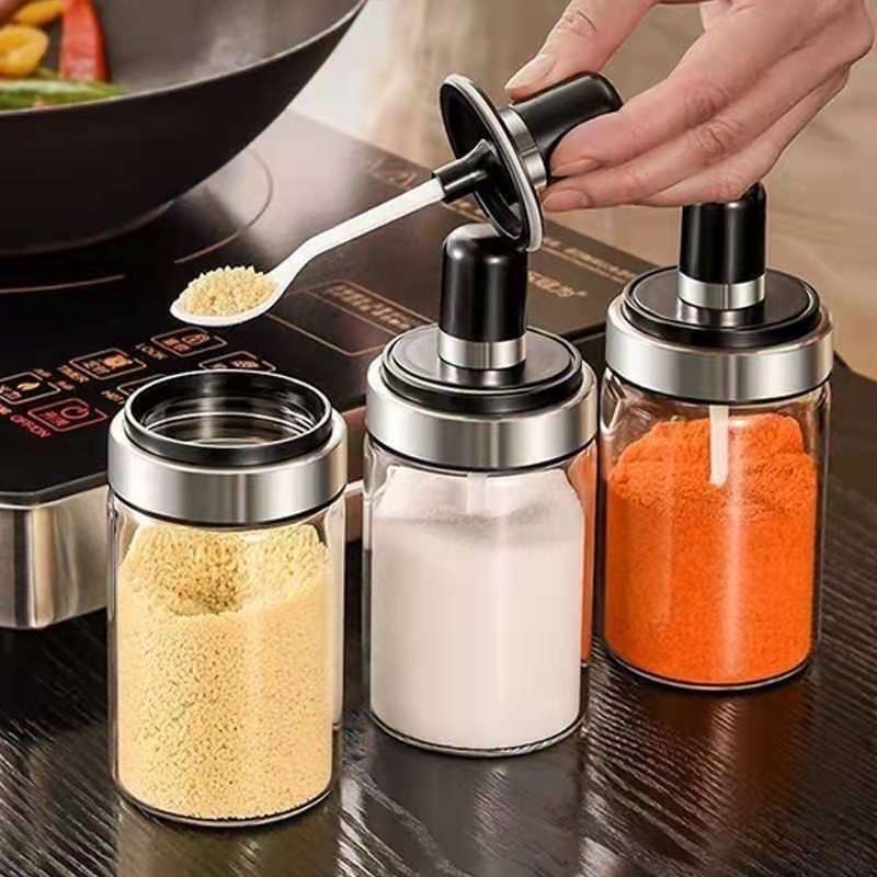 eavu.ph Glass Spice Jar Glass Seasoning Jar seasoning Bottle