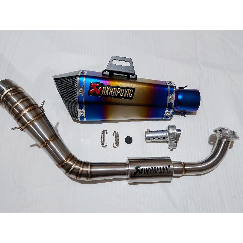 YAMAHA AEROX V1 V2 /NMAX V2 V2.1 AKRAPOVIC PIPE WITH SILENCER ( FULL ...