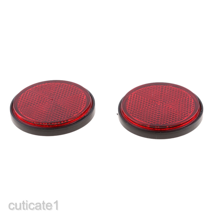2-Pack Round Red Reflectors - Universal Fit For Motorcycles, ATVs, Dirt Bikes 13 thumbnail image