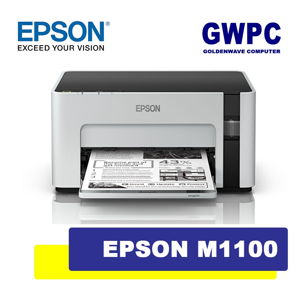 Epson M1100 EcoTank Monochrome Ink Tank Printer Shopee Philippines