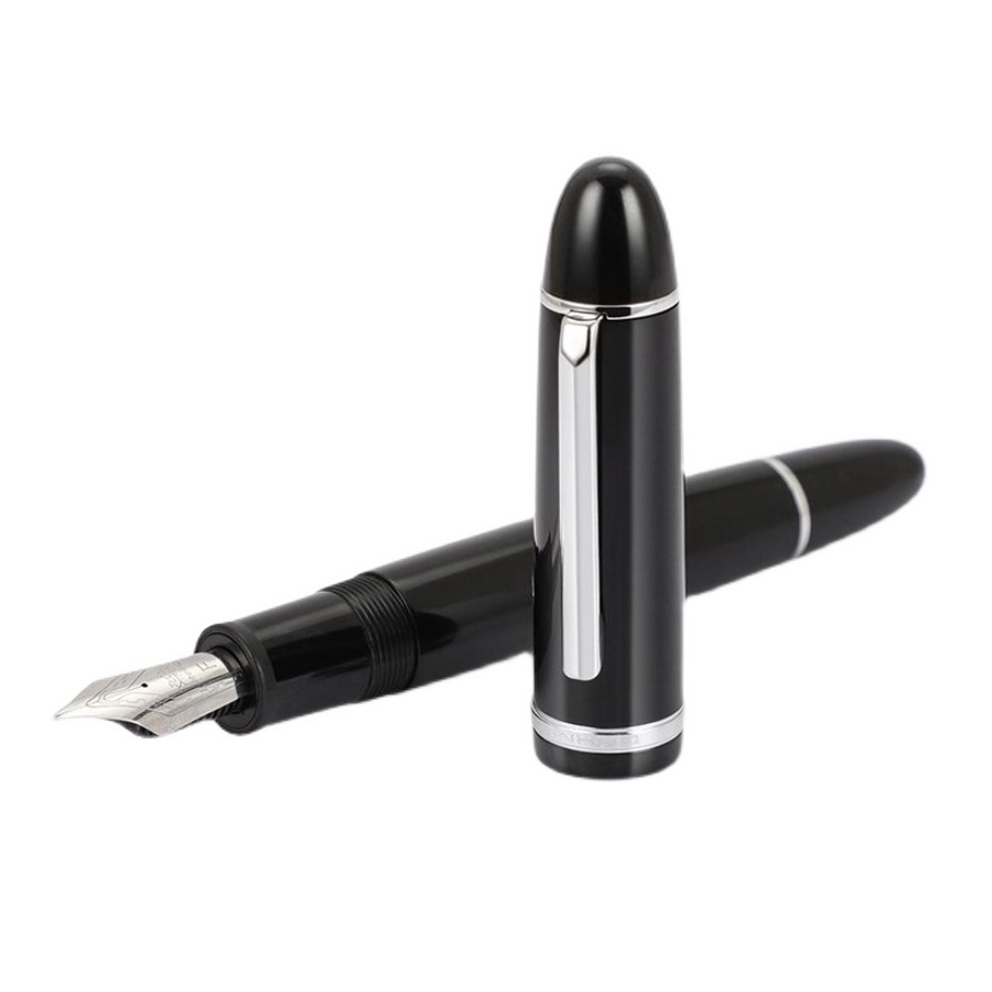 PenLab Jinhao X159 Fountain Pen Black Acrylic Barrel Silver Trim ...