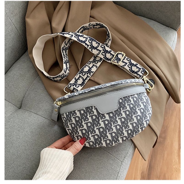 L&L Women's Fashion Korean Style Chest Bag Trend Embroidery Crossbody