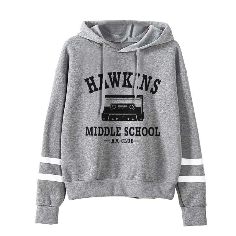 TV Stranger Things HAWKINS MIDDLE SCHOOL A.V.CLUB Hoodies For Women Men Jacket Shopee Philippines