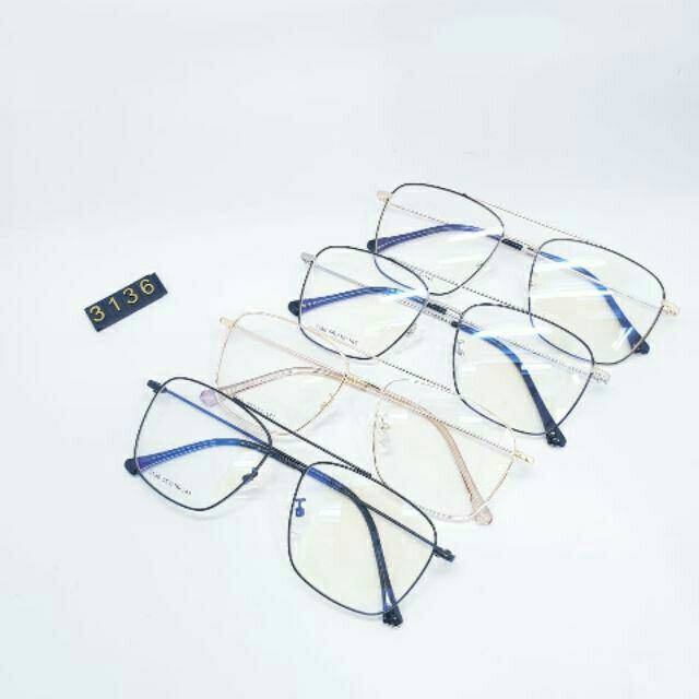 Korean Eyeglass Frames Cross Square AntiRadiation Glasses Shopee