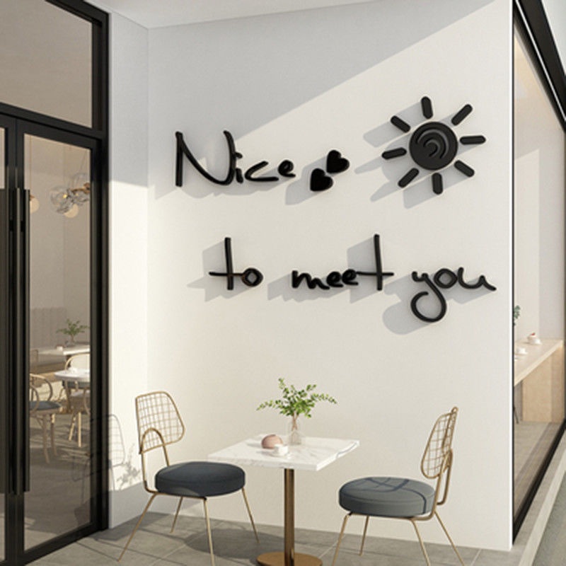 Creative Shop Wall Stickers Layout Coffee Dessert Cake Milk Tea Shop ...