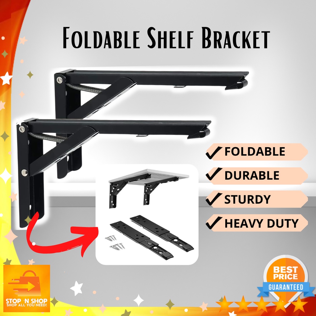 L Shape Shelf Corner Brace Angle Bracket Folding Angle Bracket 1pair only Foldable Shelf