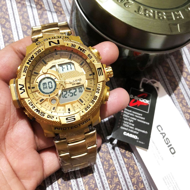 CASIO GSHOCK OEM DW 1514G PURE STAINLESS STEEL GOLD WATCH Shopee