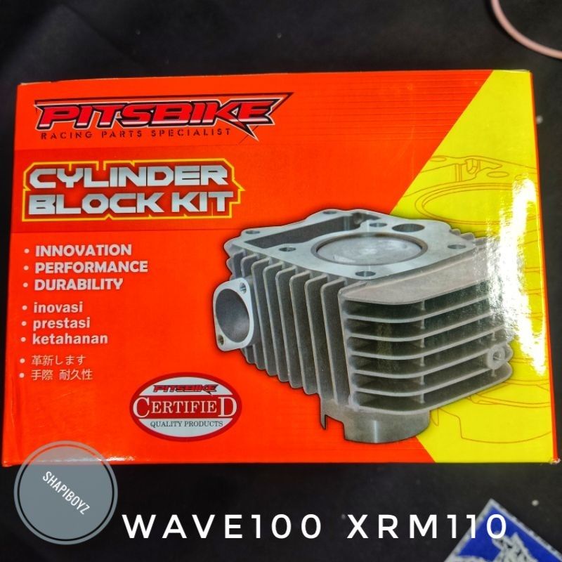 pitsbike cylinder block bore kit 53mm 54mm XRM 110/WAVE 100 Shopee