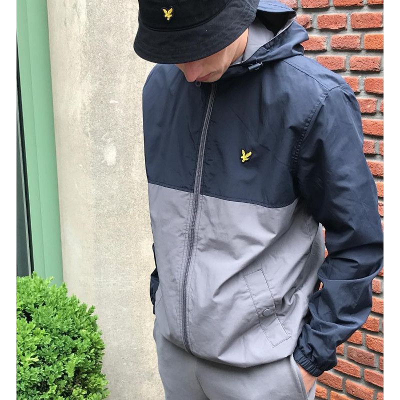 Lyle and Scott Color Block Nevy Gray waterproof outdoor Jacket Shopee Philippines