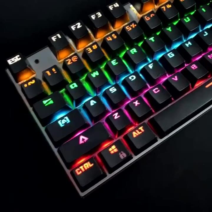 K660 mechanical keyboard wired RGB backlight key cap 104 key game ...