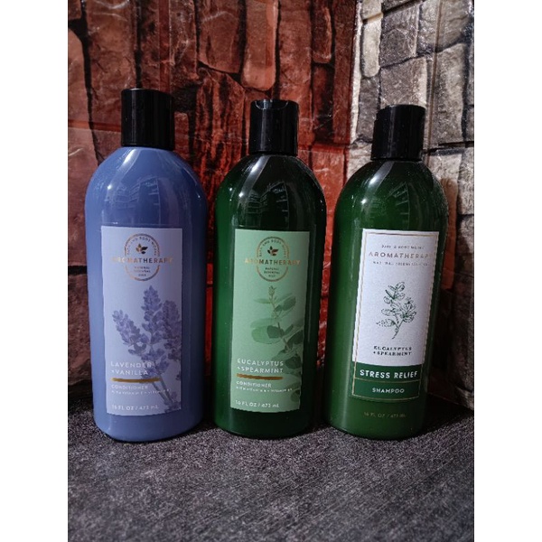 Bath & Body Works Aromatherapy Shampoo/Conditioner 473ml Shopee