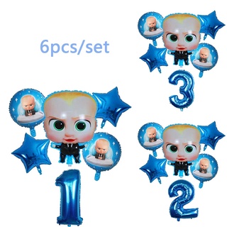 1set Baby Boss Theme Happy Birthday Party Aluminum Foil Helium Balloons ...