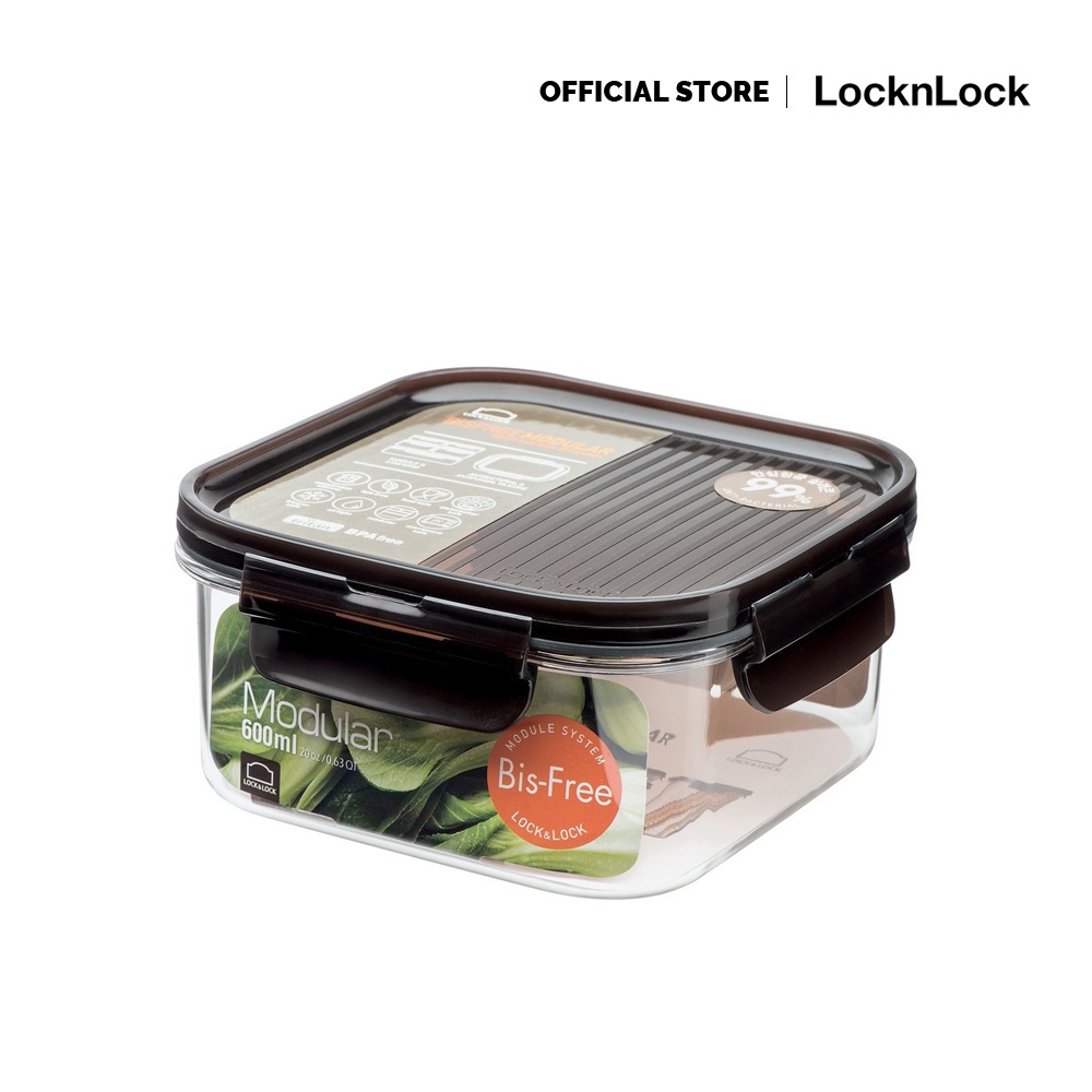 ☁Locknlock Lbf451 Bisfree Modular Square Container 600Ml | Shopee ...