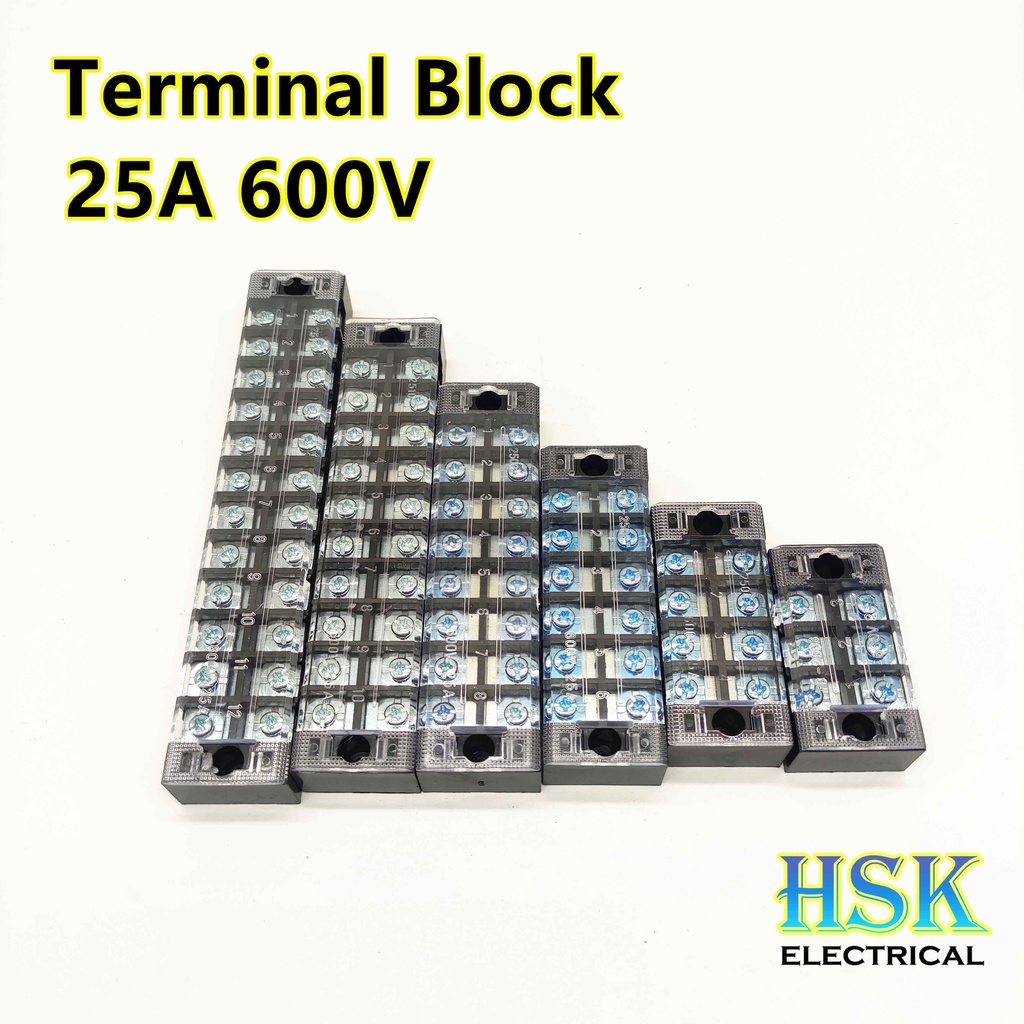 25A Molded Terminal Block AC600V TB-2503 TB-2504 TB-2506 TB-2508 TB ...