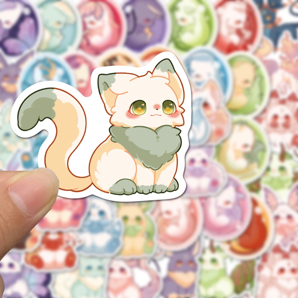 50pcs Cartoon cute Fantasy creature Stickers Water Cup Laptop ...