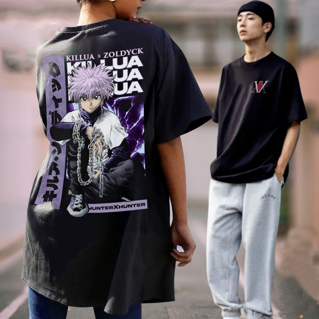 Trendy Fashion Casual Anime Graphic tees Unisex white oversize