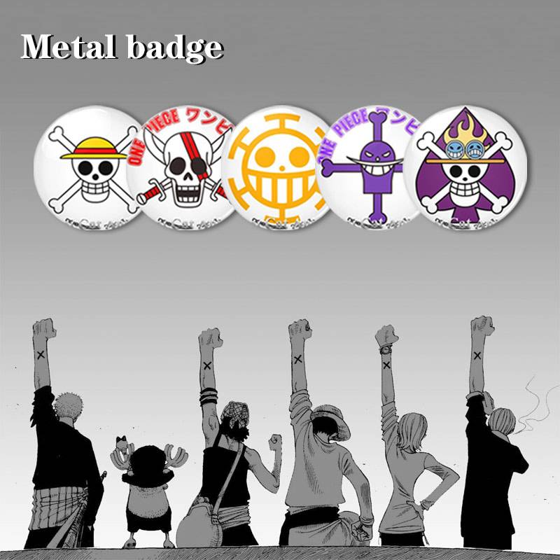 Anime Badges One Piece Luffy Armband Fashion Simple Cartoon Brooch Pins