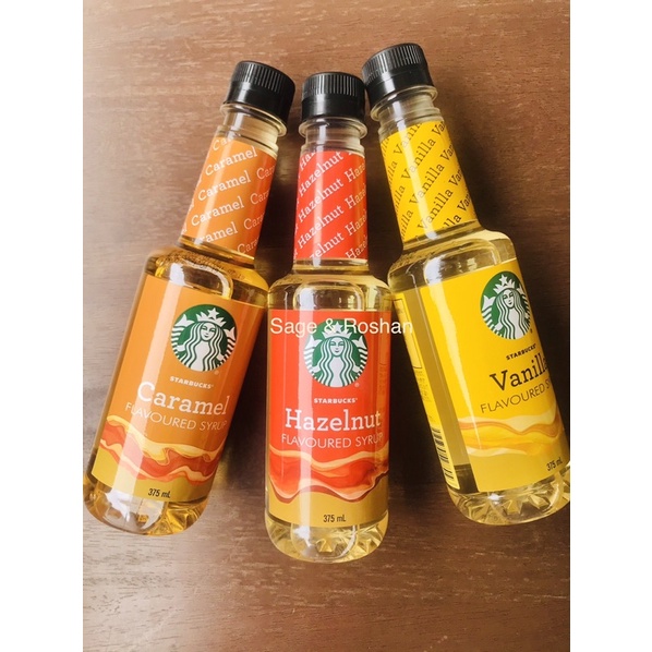 Starbucks Flavoured Syrup Caramel, Vanilla and Hazelnut 375ml Shopee Philippines