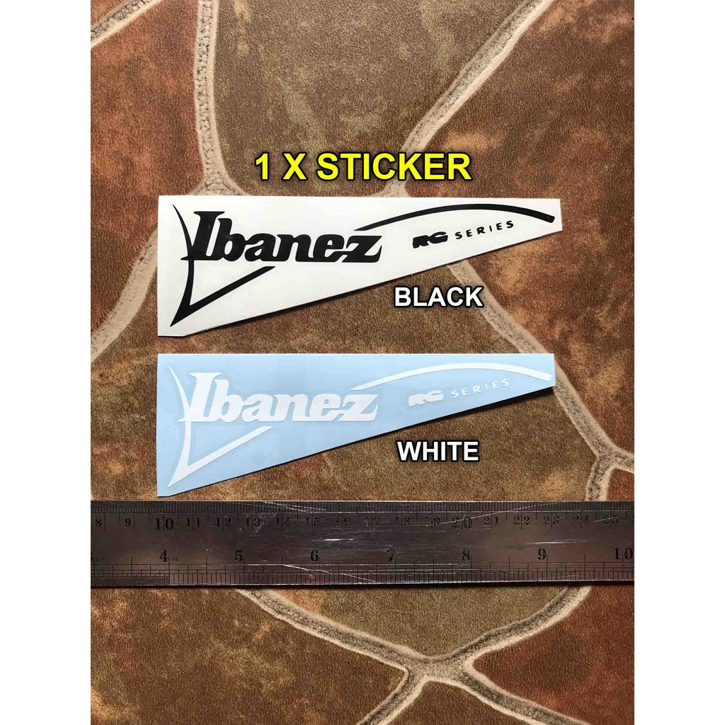 Ibanez Logo Vinyl Sticker Decal – 134mm Headstock – Glossy Black – Made In Australia