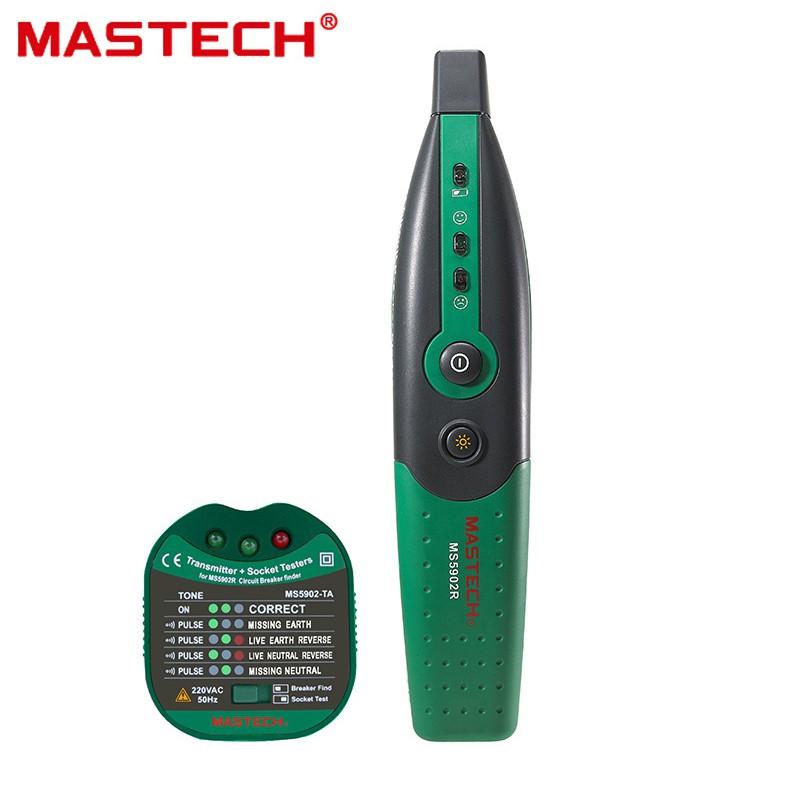 MASTECH MS5902 Automatic Circuit Breaker Finder Fuse Socket Tester 220V ...
