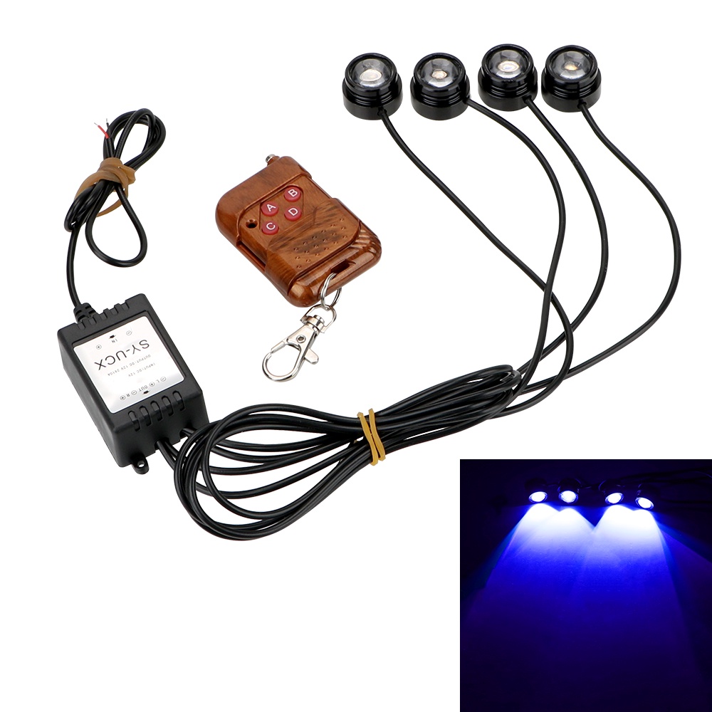 4 in 1 LED Car Eagle Eye Light Emergency Warning Strobe Flash Light Waterproof Shopee Philippines